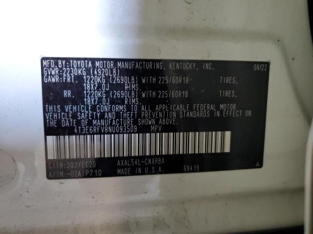 2022 TOYOTA RAV4 XSE - 4T3E6RFV8NU093509