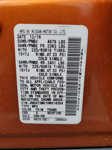 2017 NISSAN ROGUE S - JN8AT2MV1HW014354
