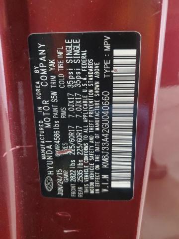 2016 HYUNDAI TUCSON LIM - KM8J33A42GU040660