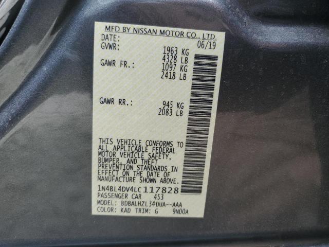 2020 NISSAN ALTIMA SV - 1N4BL4DV4LC117828