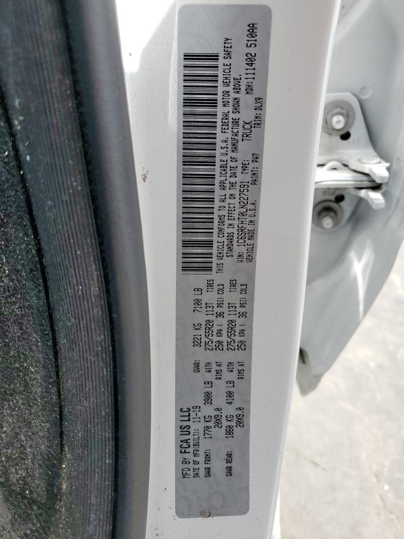2020 RAM 1500 LIMIT 1C6SRFHT0LN227591