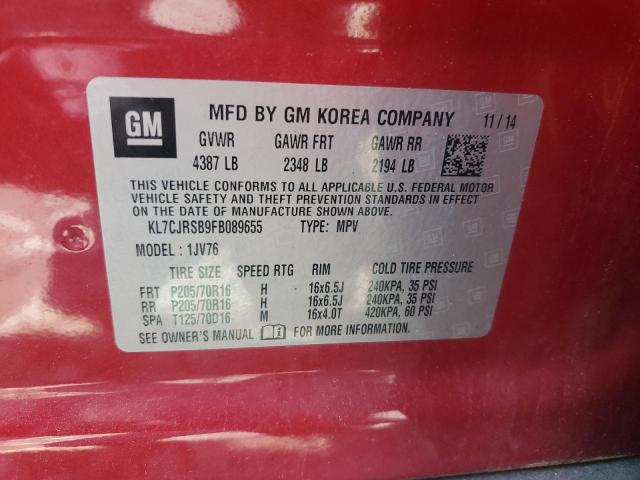 2015 CHEVROLET TRAX 1LT - KL7CJRSB9FB089655