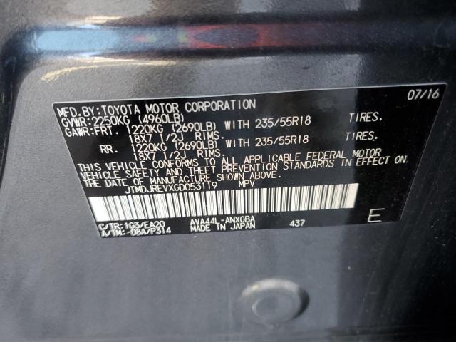 2016 TOYOTA RAV4 HV LI - JTMDJREVXGD053119