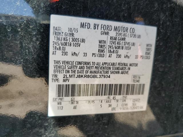 2016 LINCOLN MKX SELECT 2LMTJ8KR8GBL37934