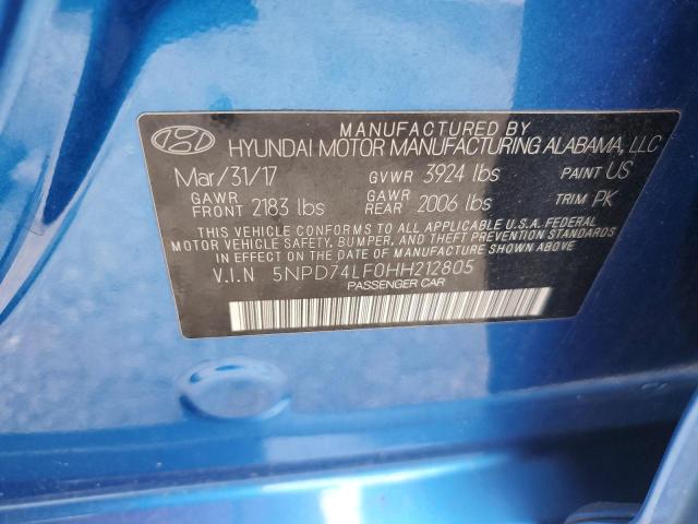 2017 HYUNDAI ELANTRA SE - 5NPD74LF0HH212805