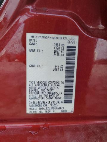 2020 NISSAN ALTIMA SR 1N4BL4CV9LN320364