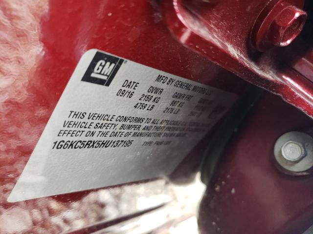 1g6kc5rx5hu137195 - 2017 Cadillac ct6 luxury - #59016875