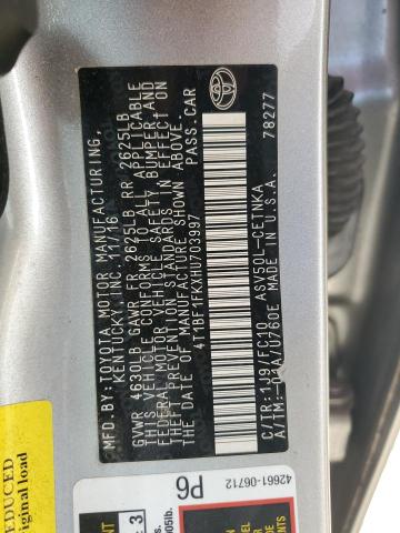 2017 TOYOTA CAMRY LE - 4T1BF1FKXHU703997