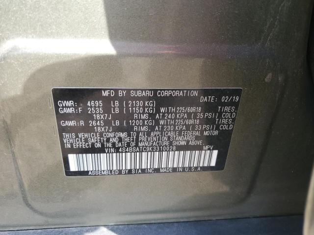 2019 SUBARU OUTBACK TO 4S4BSATC9K3310028