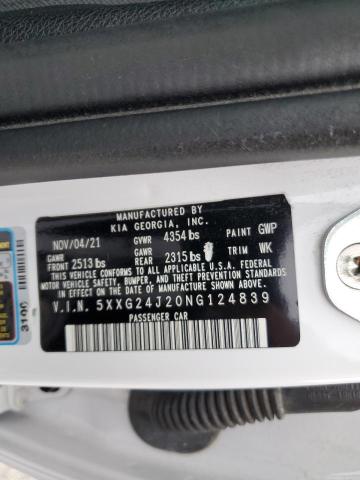 2022 KIA K5 LX 5XXG24J20NG124839