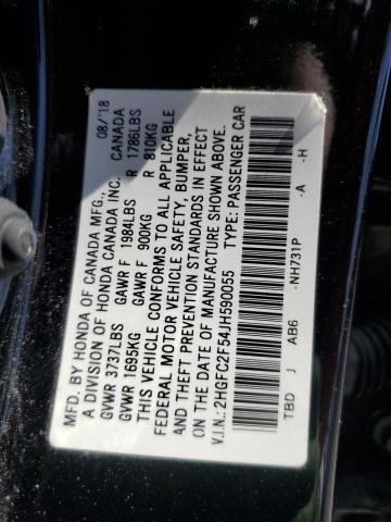 2018 HONDA CIVIC LX 2HGFC2F54JH590055