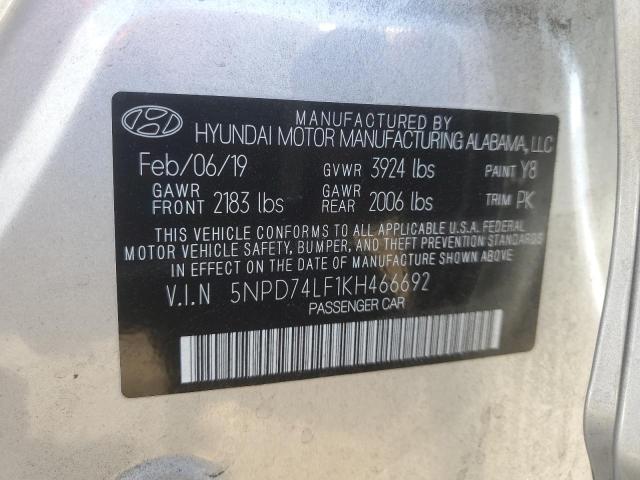 2019 HYUNDAI ELANTRA SE - 5NPD74LF1KH466692