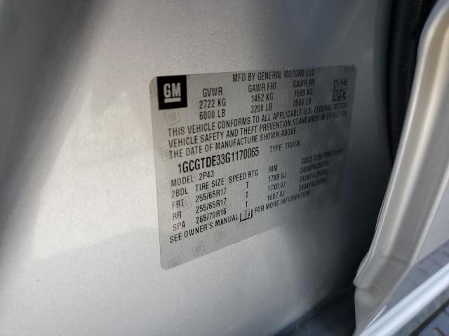 2016 CHEVROLET COLORADO Z - 1GCGTDE33G1170065