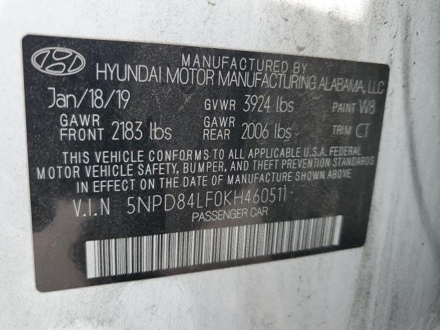 2019 HYUNDAI ELANTRA SE - 5NPD84LF0KH460511