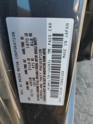 2015 MAZDA 3 TOURING JM1BM1L70F1260834