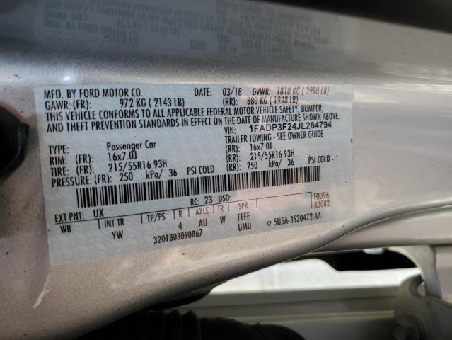 2018 FORD FOCUS SE 1FADP3F24JL284794