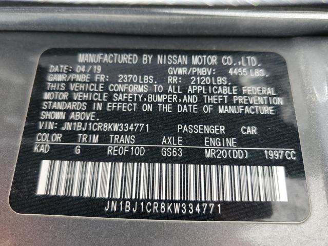 2019 NISSAN ROGUE SPOR - JN1BJ1CR8KW334771