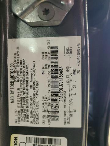 2018 FORD FUSION SE - 3FA6P0LU7JR155687