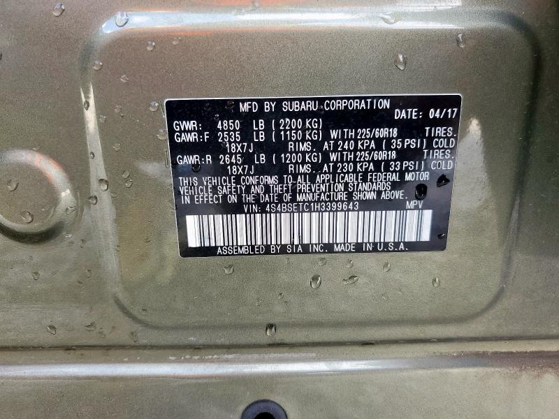 2017 SUBARU OUTBACK TO 4S4BSETC1H3399643