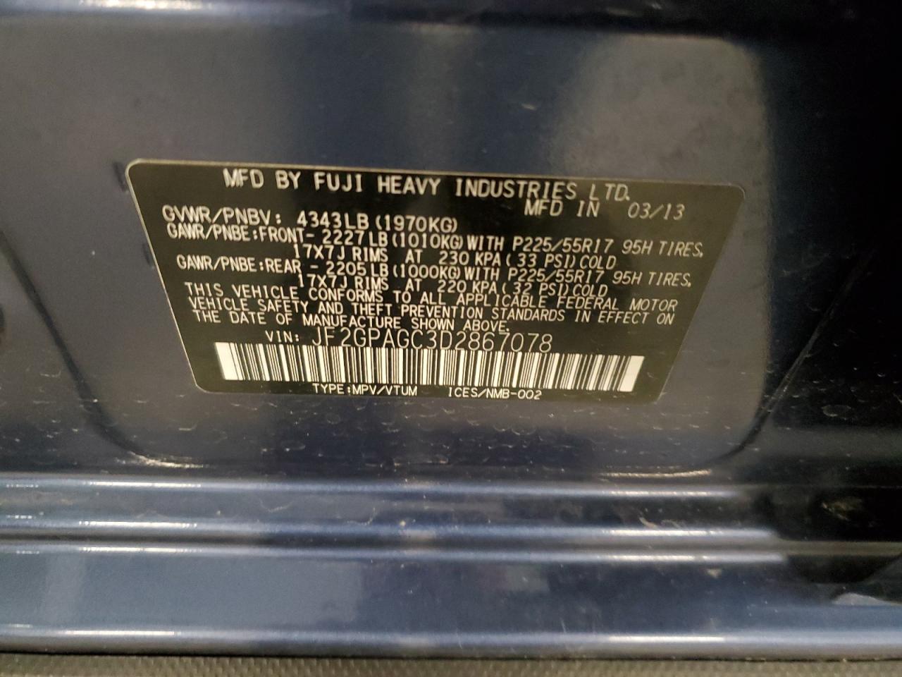 SUBARU XV 2.0 LIMITED