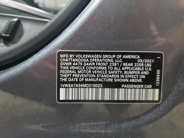 2021 VOLKSWAGEN PASSAT SE - 1VWSA7A34MC010023