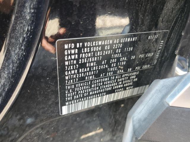 2017 VOLKSWAGEN TIGUAN WOL WVGSV7AX2HK024374
