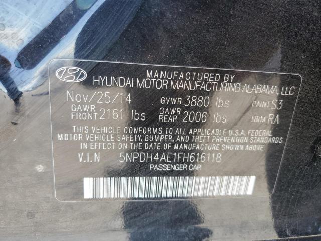 2015 HYUNDAI ELANTRA SE 5NPDH4AE1FH616118