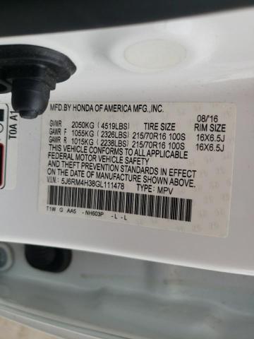 2016 HONDA CR-V LX - 5J6RM4H38GL111478