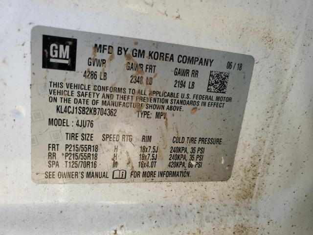 2019 BUICK ENCORE SPO KL4CJ1SB2KB704362