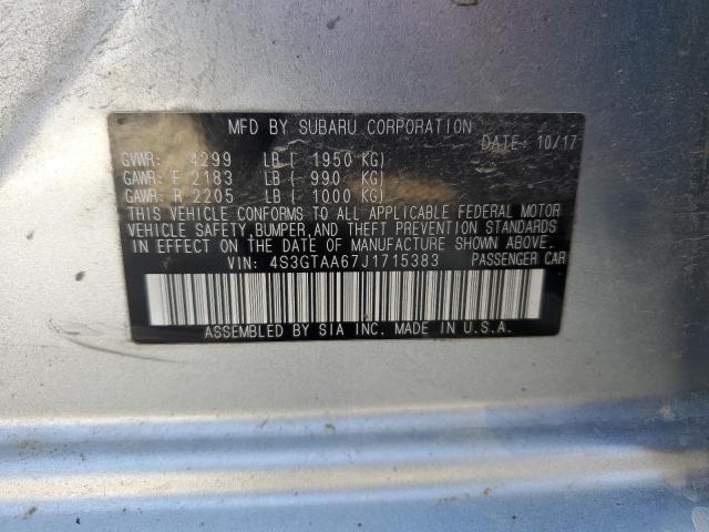 2018 SUBARU IMPREZA 4S3GTAA67J1715383