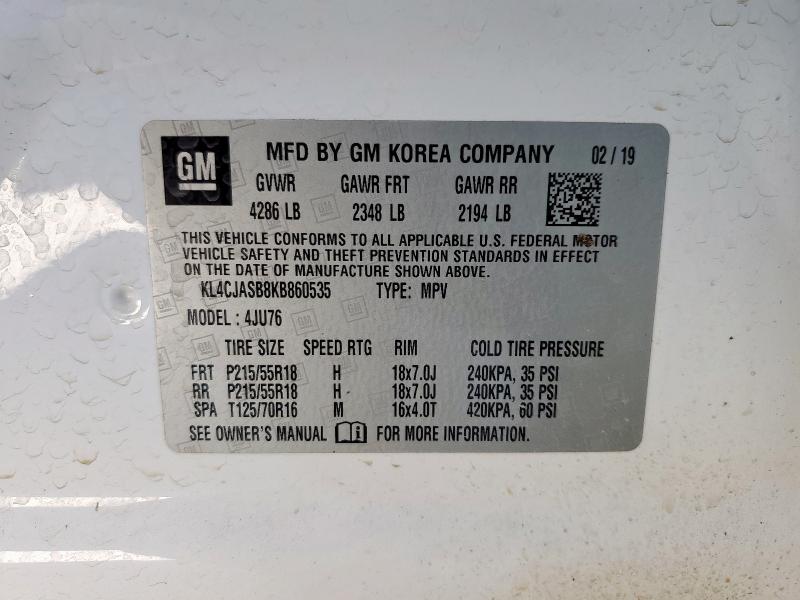 2019 BUICK ENCORE PRE KL4CJASB8KB860535