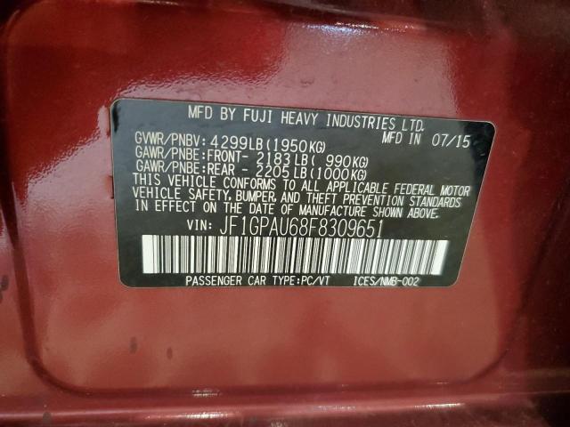 2015 SUBARU IMPREZA SP JF1GPAU68F8309651