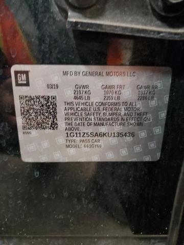 2019 CHEVROLET IMPALA LT 1G11Z5SA6KU135436