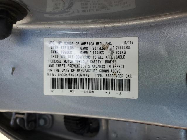 2016 HONDA ACCORD EXL - 1HGCR2F87GA060648