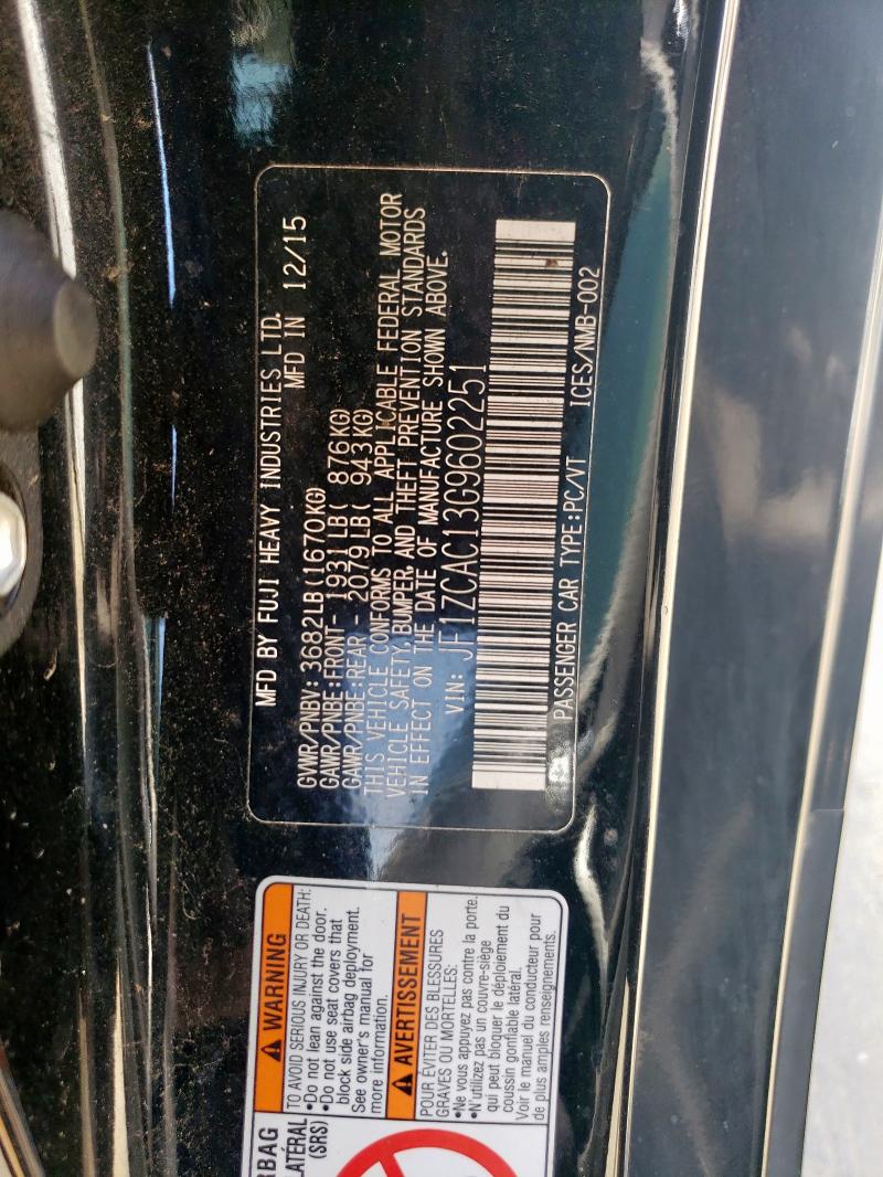 2016 SUBARU BRZ 2.0 LI JF1ZCAC13G9602251