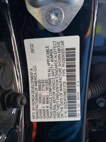 2022 HONDA INSIGHT EX 19XZE4F53NE013729