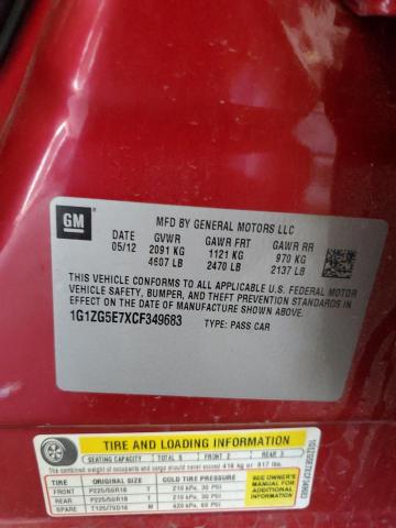 2012 CHEVROLET MALIBU LTZ - 1G1ZG5E7XCF349683