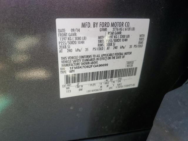2015 FORD EXPLORER X - 1FM5K7D82FGA96699