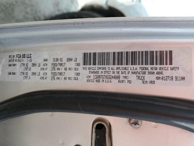 2016 RAM 1500 SLT 1C6RR7GT0GS244808