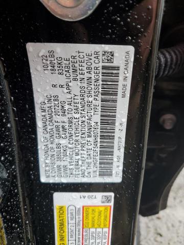 2022 HONDA CIVIC SPOR 2HGFE2F54NH607694