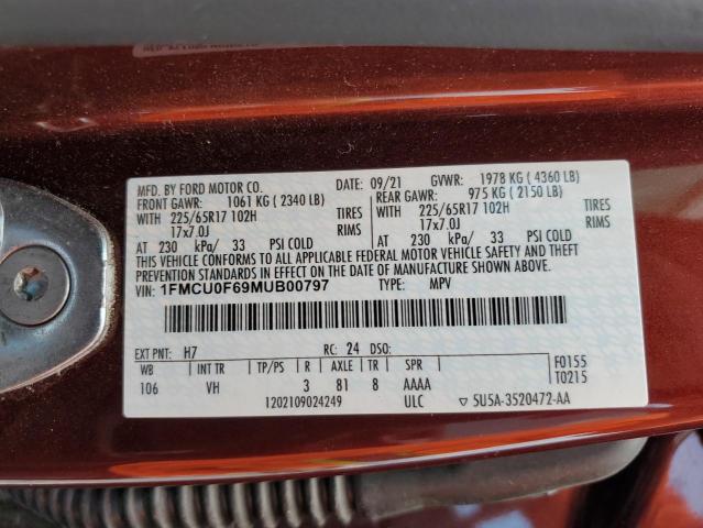 2021 FORD ESCAPE S 1FMCU0F69MUB00797