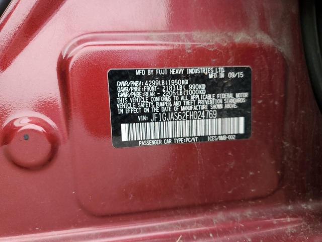 2015 SUBARU IMPREZA SP JF1GJAS62FH024769