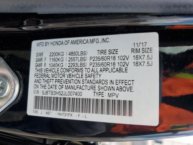 2018 ACURA RDX TECHNO 5J8TB3H52JL007400
