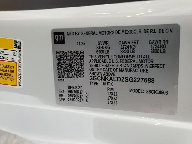2025 CHEVROLET SILVERADO - 3GCNKAED2SG227688