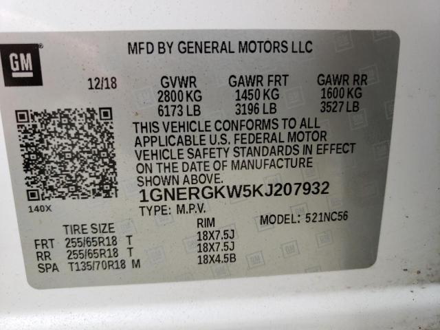 2019 CHEVROLET TRAVERSE L - 1GNERGKW5KJ207932