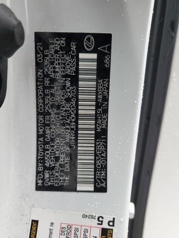 2021 LEXUS UX 250H JTHR9JBH0M2046703