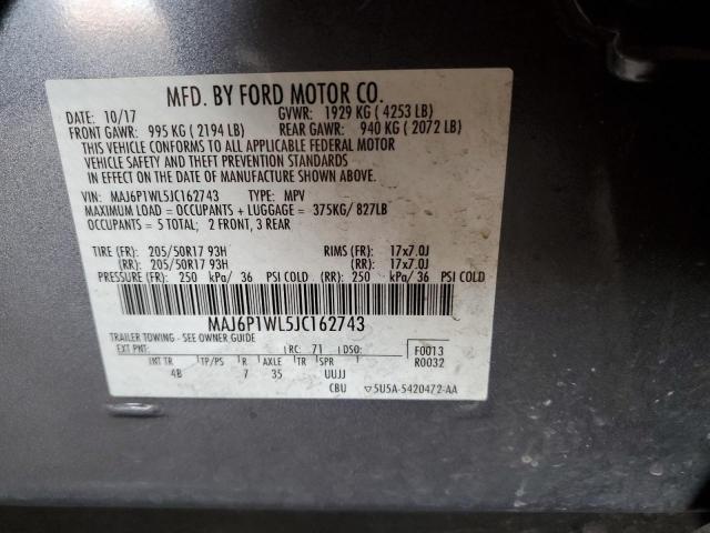 2018 FORD ECOSPORT T MAJ6P1WL5JC162743