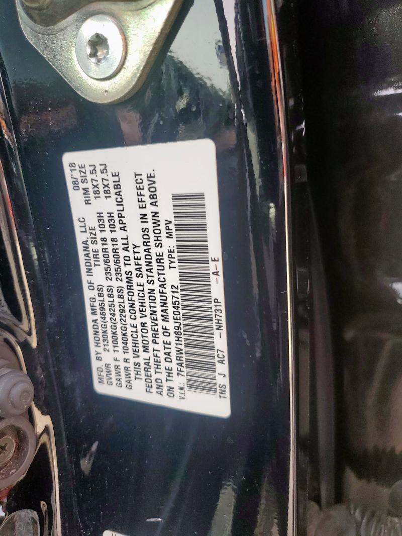 2018 HONDA CR-V EXL - 7FARW1H89JE045712