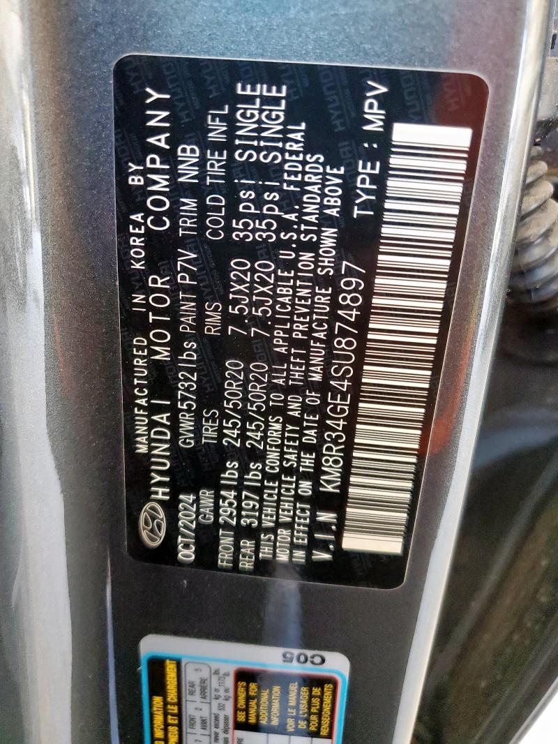 2025 HYUNDAI PALISADE X KM8R34GE4SU874897