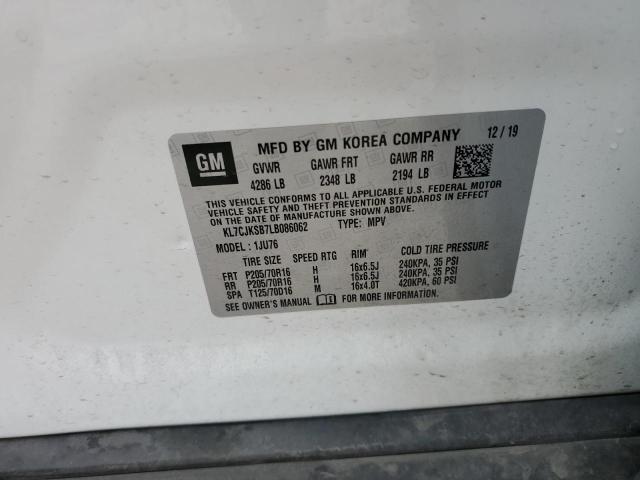 2020 CHEVROLET TRAX LS - KL7CJKSB7LB086062